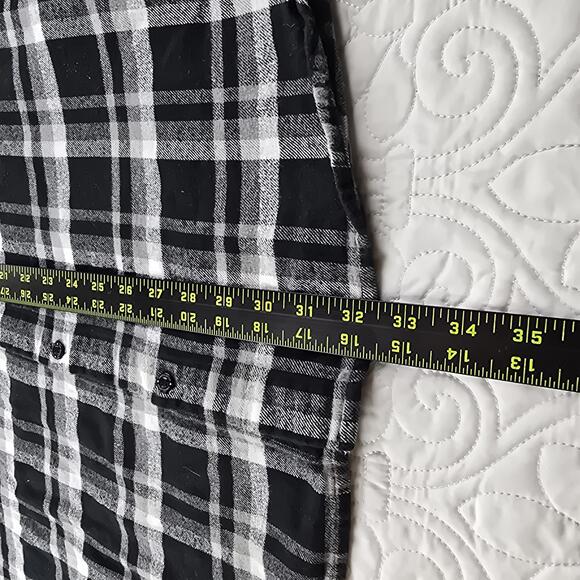 Harry Potter Cakeworthy Black and White Plaid Flannel Shirt 4XL - Picture 6 of 7